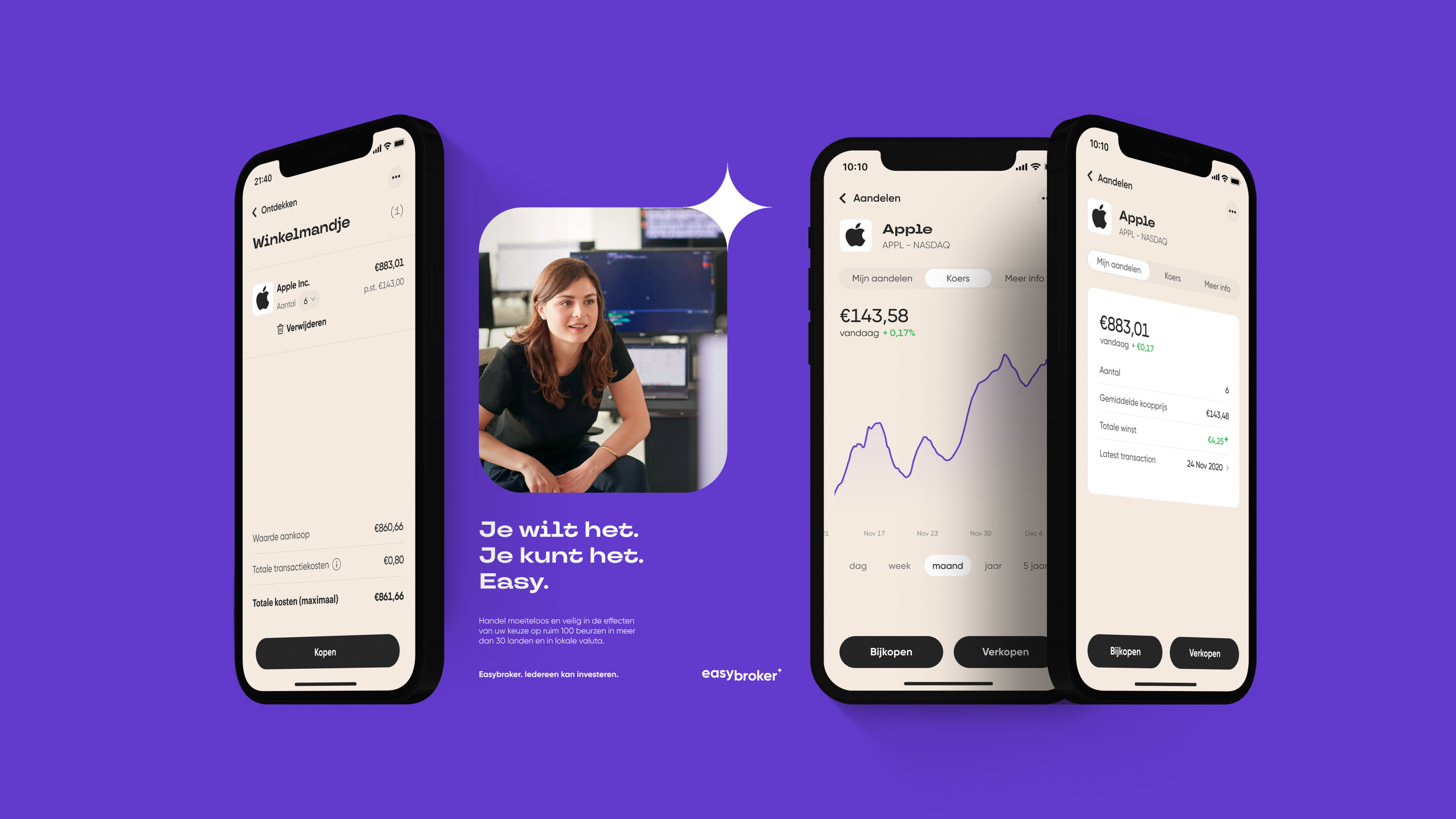 Easybroker app introduction screen